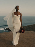 Sweetheart Column Wedding Dress – Minimalist Strapless Bridal Gown | Lovers Isle Bridal