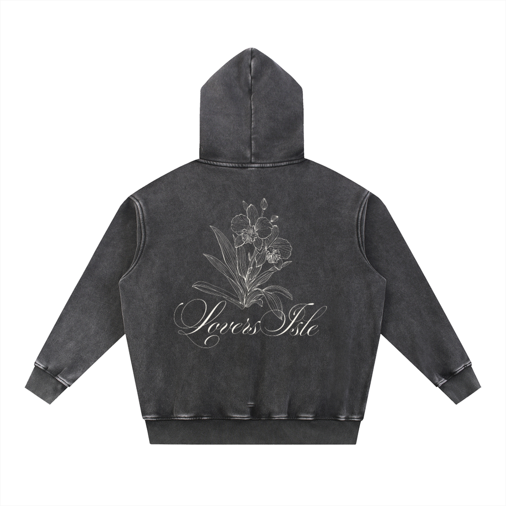Sweat à capuche oversize en polaire délavé