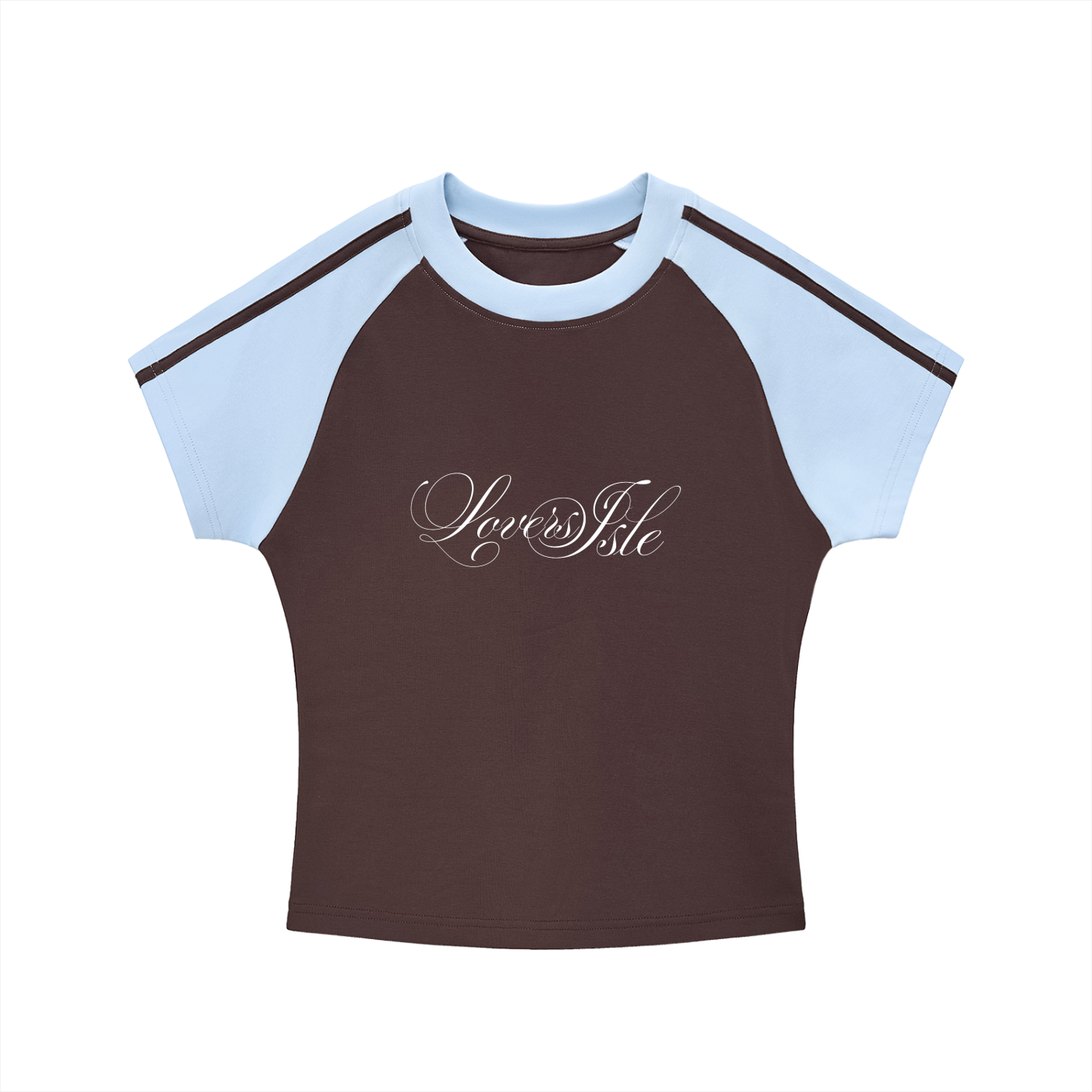 Contrast Stripes Bodycon Raglan  Sleeve T-Shirt