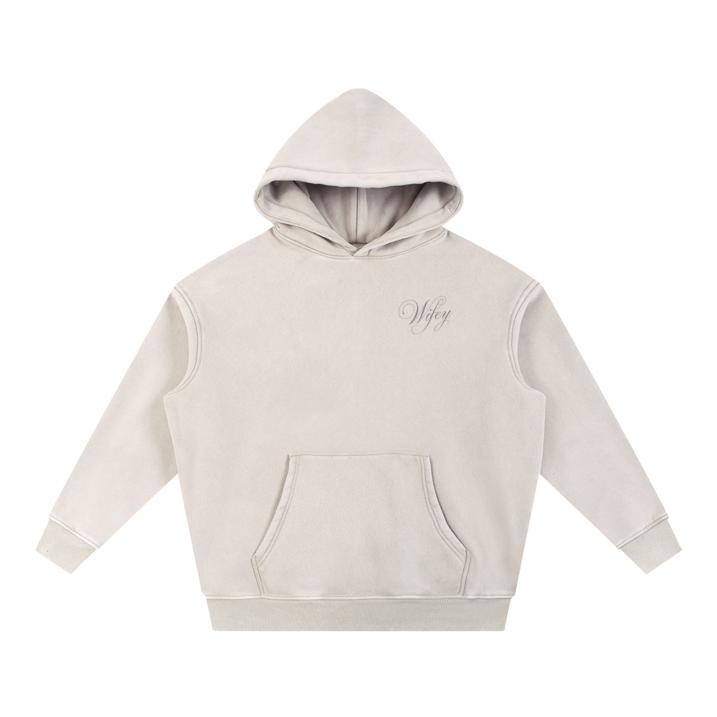 Snow Wash Fleece Oversize Hoodie