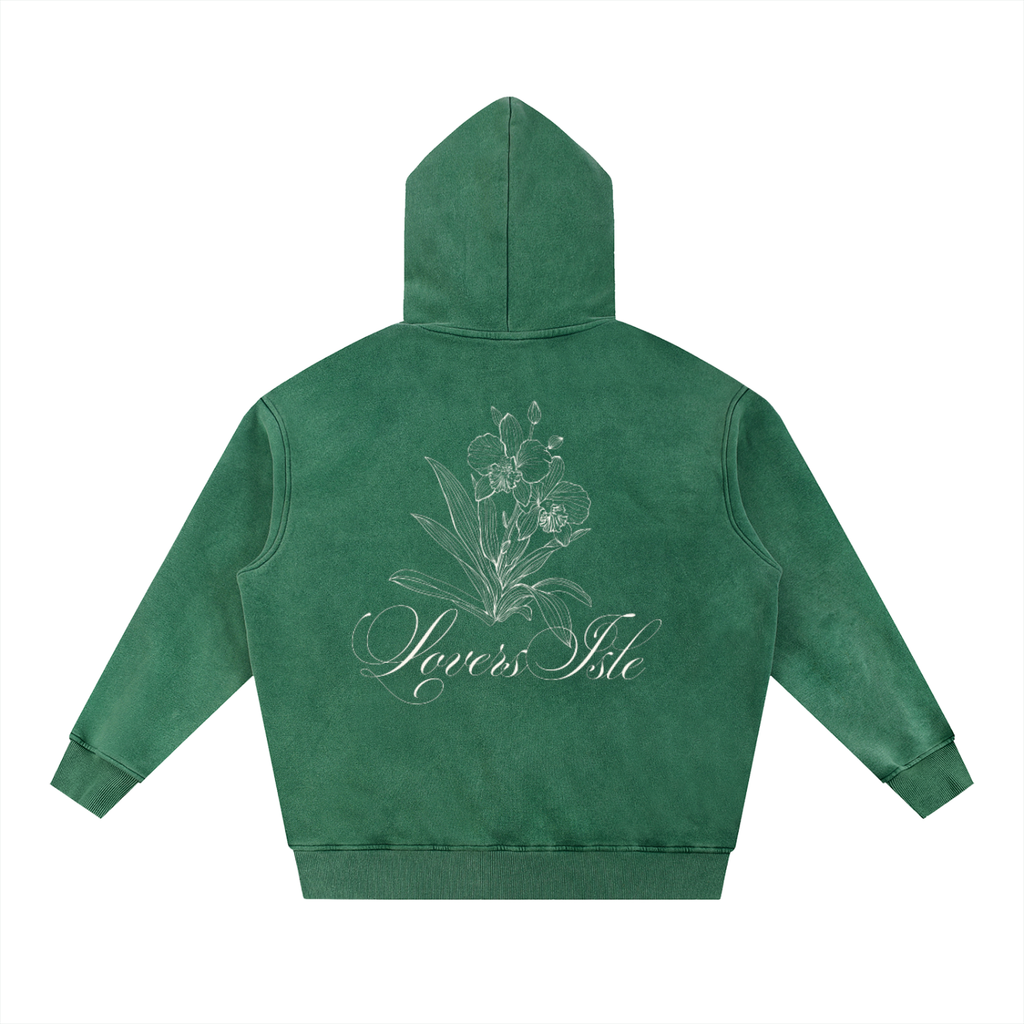Sweat à capuche oversize en polaire délavé