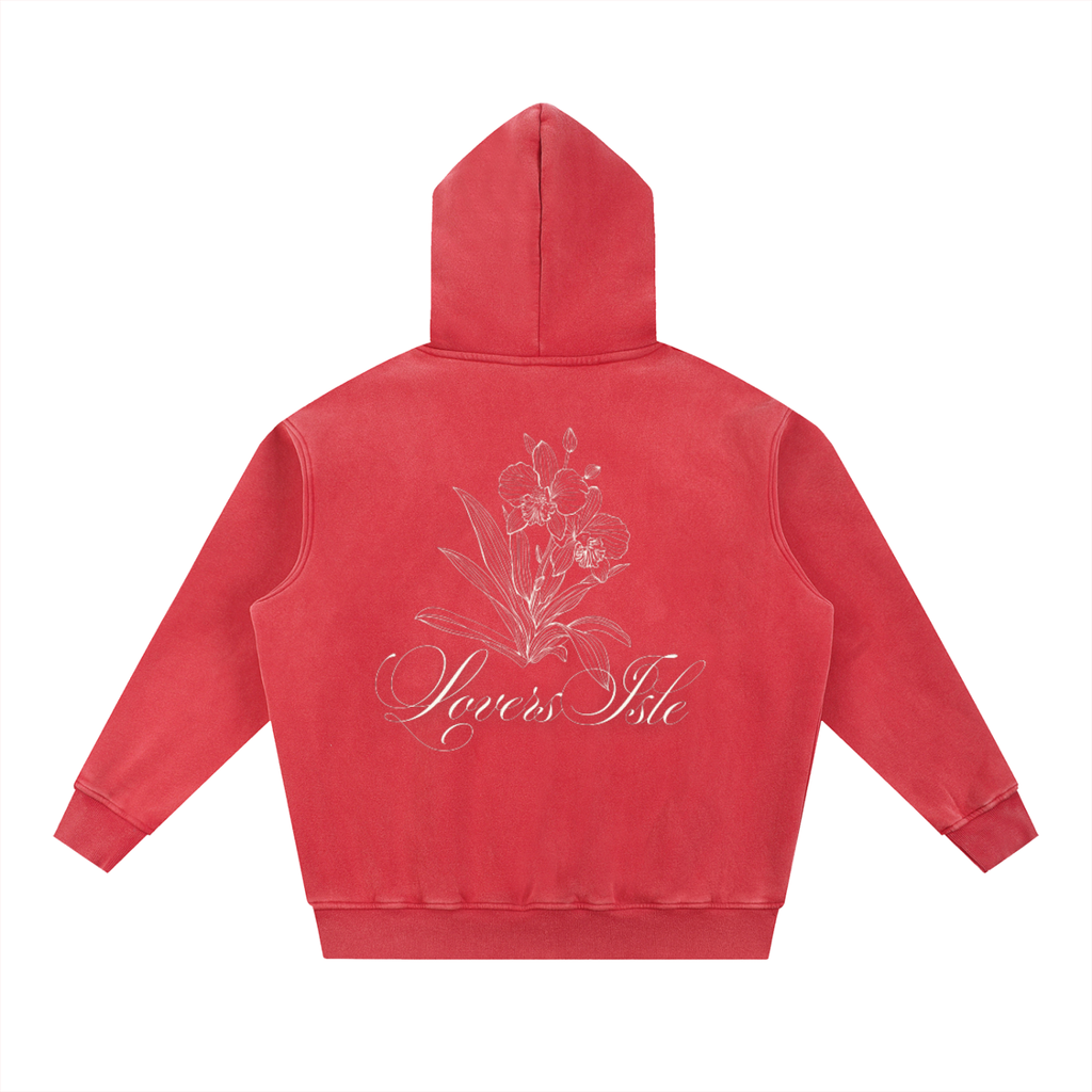 Sweat à capuche oversize en polaire délavé
