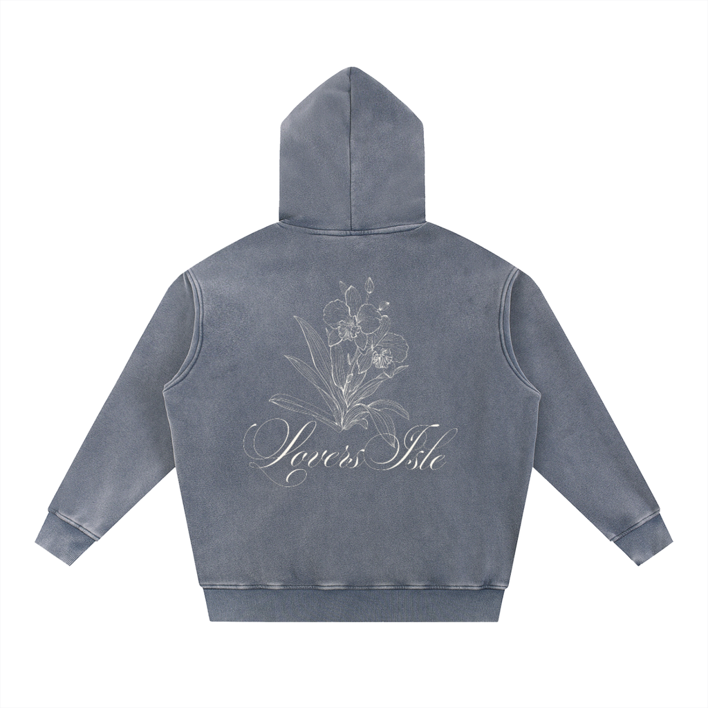 Sweat à capuche oversize en polaire délavé