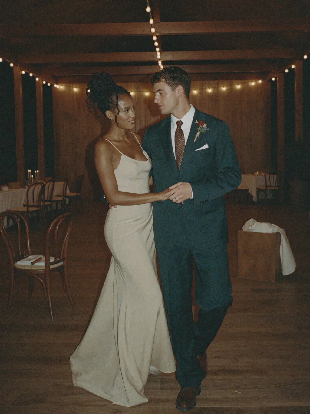Curved Neckline Fitted Wedding Dress – Sculpted Minimalist Bridal Gown | Lovers Isle Bridal