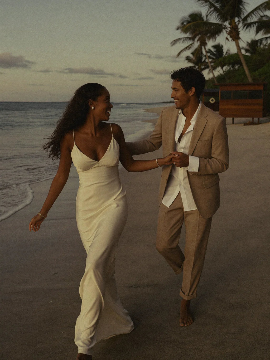 V Neckline Column Wedding Dress – Minimalist Crepe Bridal Gown | Lovers Isle Bridal