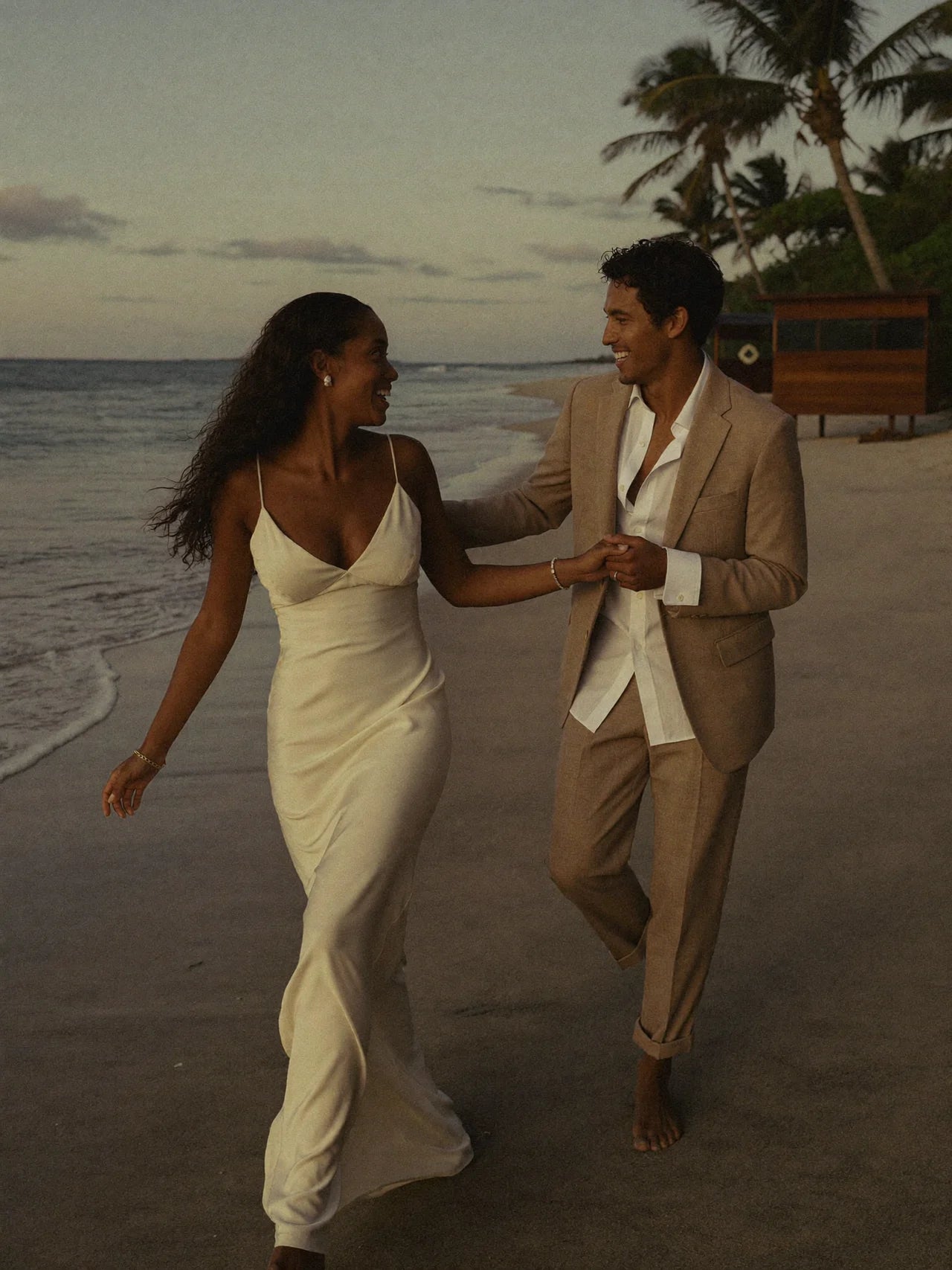 V Neckline Column Wedding Dress – Minimalist Crepe Bridal Gown | Lovers Isle Bridal