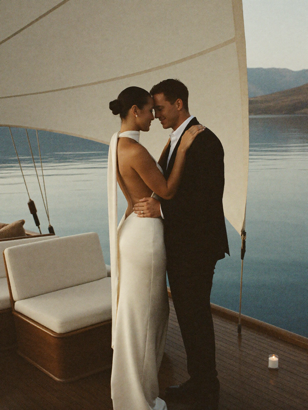 BONNIE | HALTER NECK COLUMN WEDDING DRESS – COASTAL DESTINATION BRIDAL GOWN