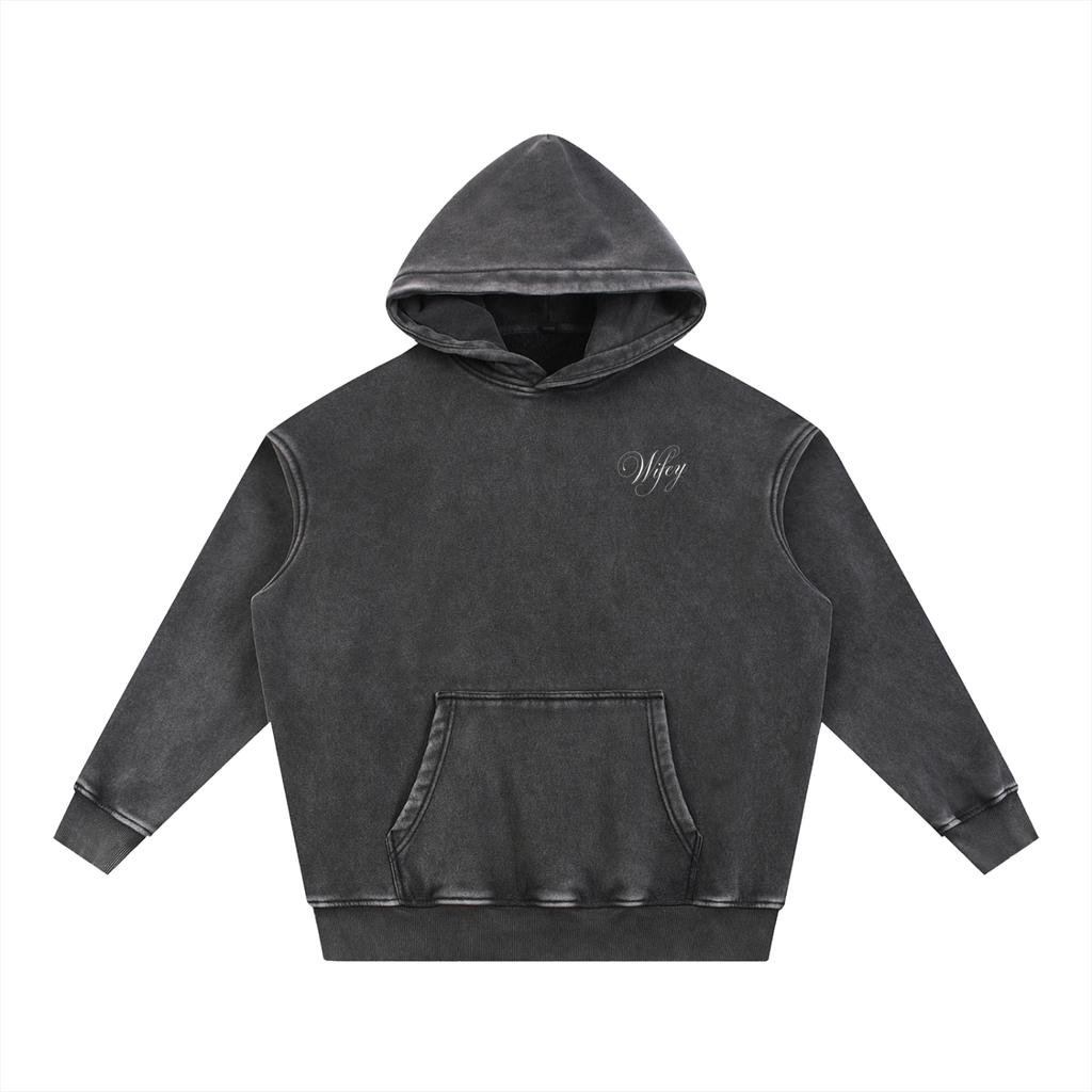 Sweat à capuche oversize en polaire délavé