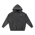 Sweat à capuche oversize en polaire délavé